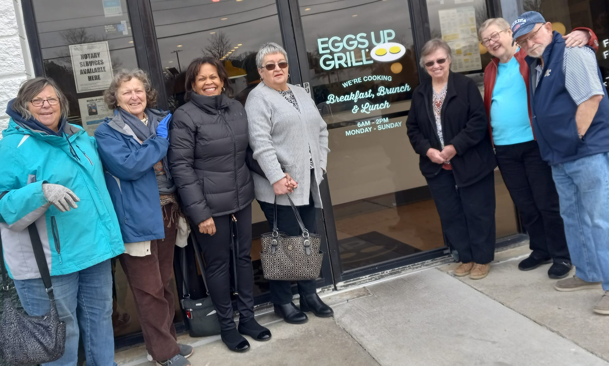 Active older adults are Eggs Up Grill in Morrow