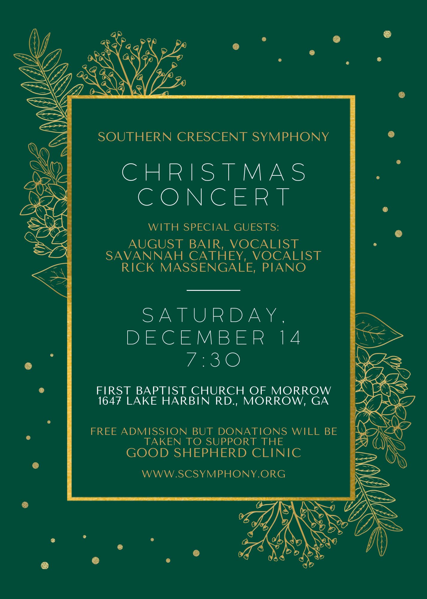 🎵 Join the SCSO  for our Annual Christmas Concert! 🎵